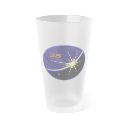 ISS Expedition 35 (NASA) Frosted Pint Glass 16oz-Go Mug Yourself