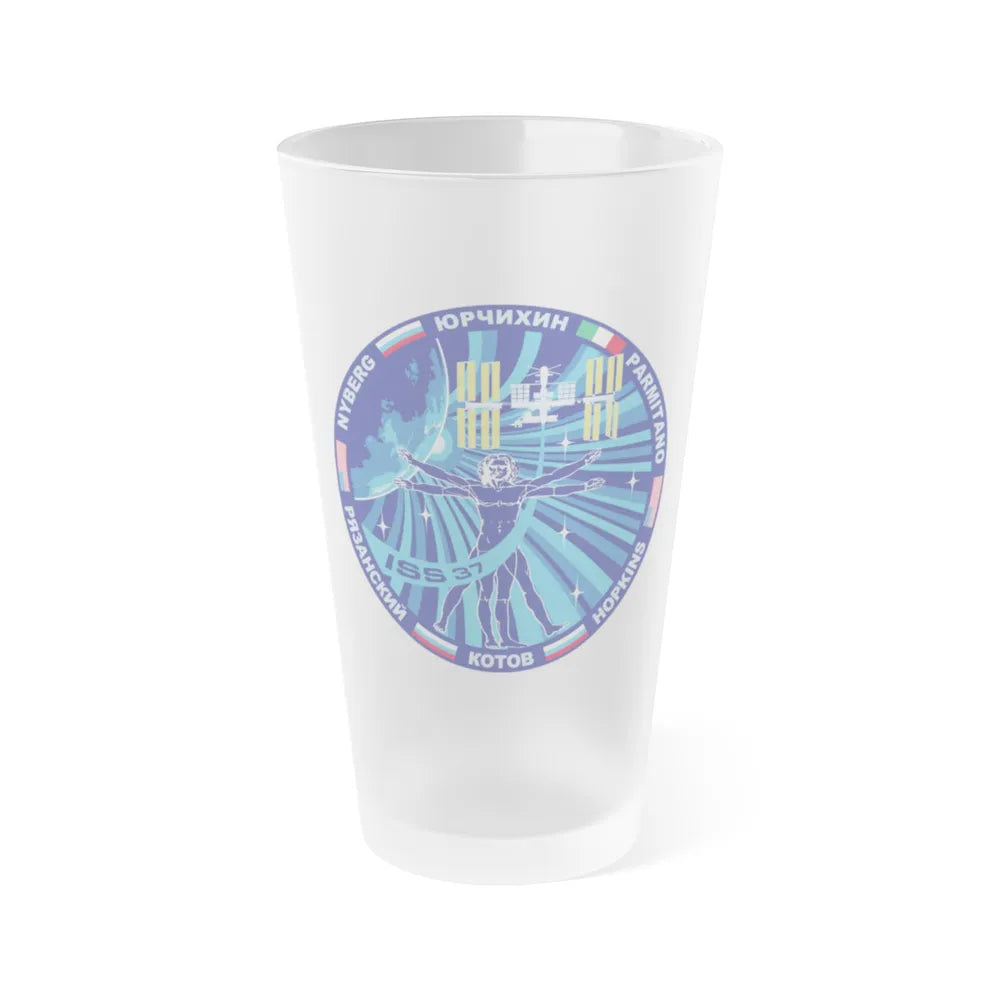 ISS Expedition 37 (NASA) Frosted Pint Glass 16oz-Go Mug Yourself