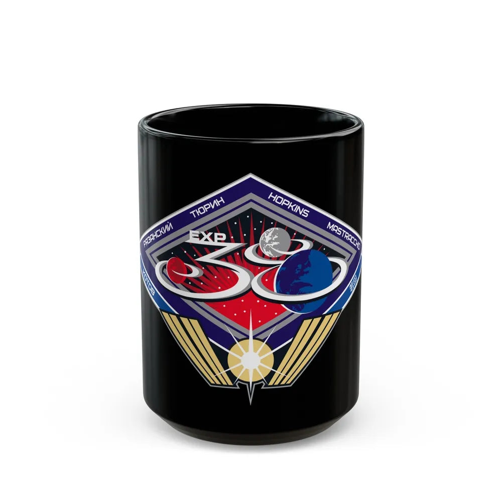 ISS Expedition 38 (NASA) Black Coffee Mug-15oz-Go Mug Yourself