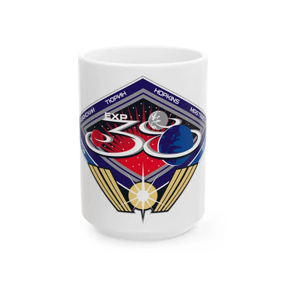 ISS Expedition 38 (NASA) White Coffee Mug 15oz - Go Mug Yourself