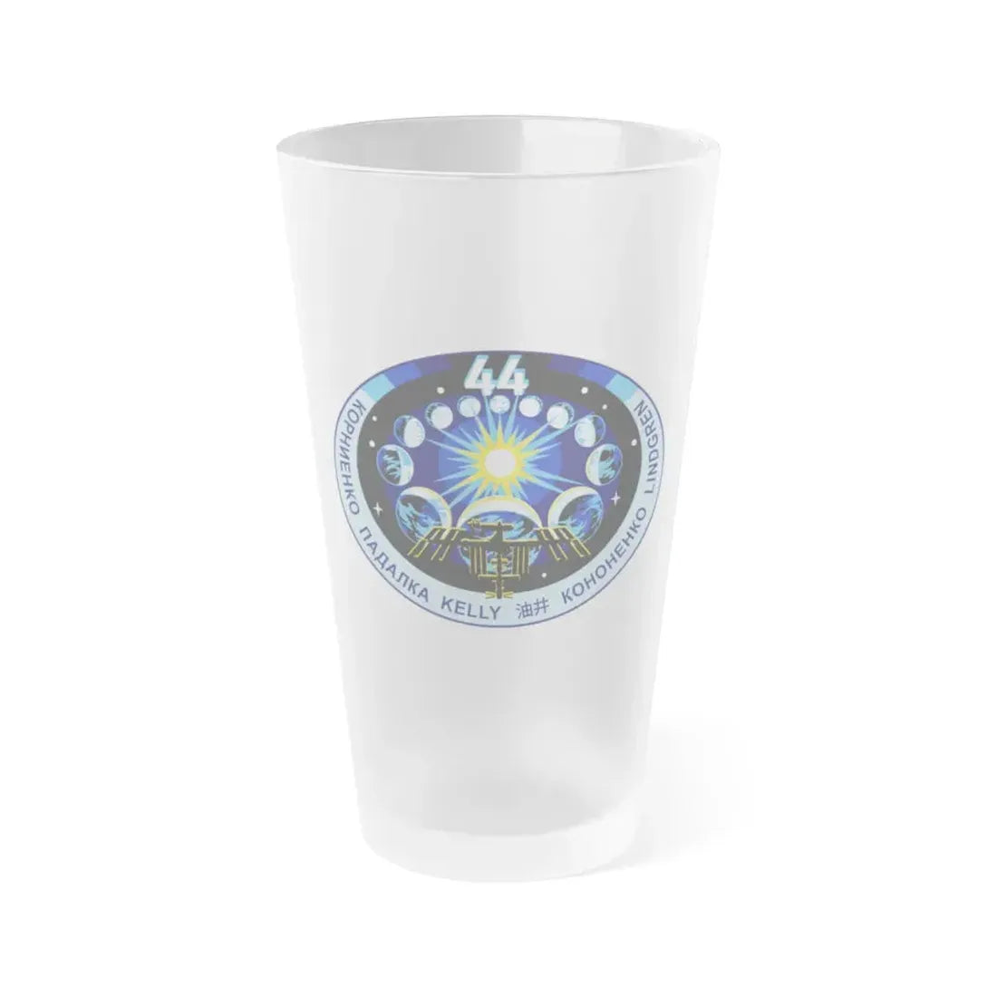ISS Expedition 44 (NASA) Frosted Pint Glass 16oz Default Title - Go Mug Yourself