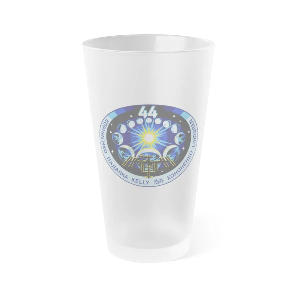 ISS Expedition 44 (NASA) Frosted Pint Glass 16oz-Go Mug Yourself