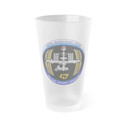 ISS Expedition 47 (NASA) Frosted Pint Glass 16oz-Go Mug Yourself