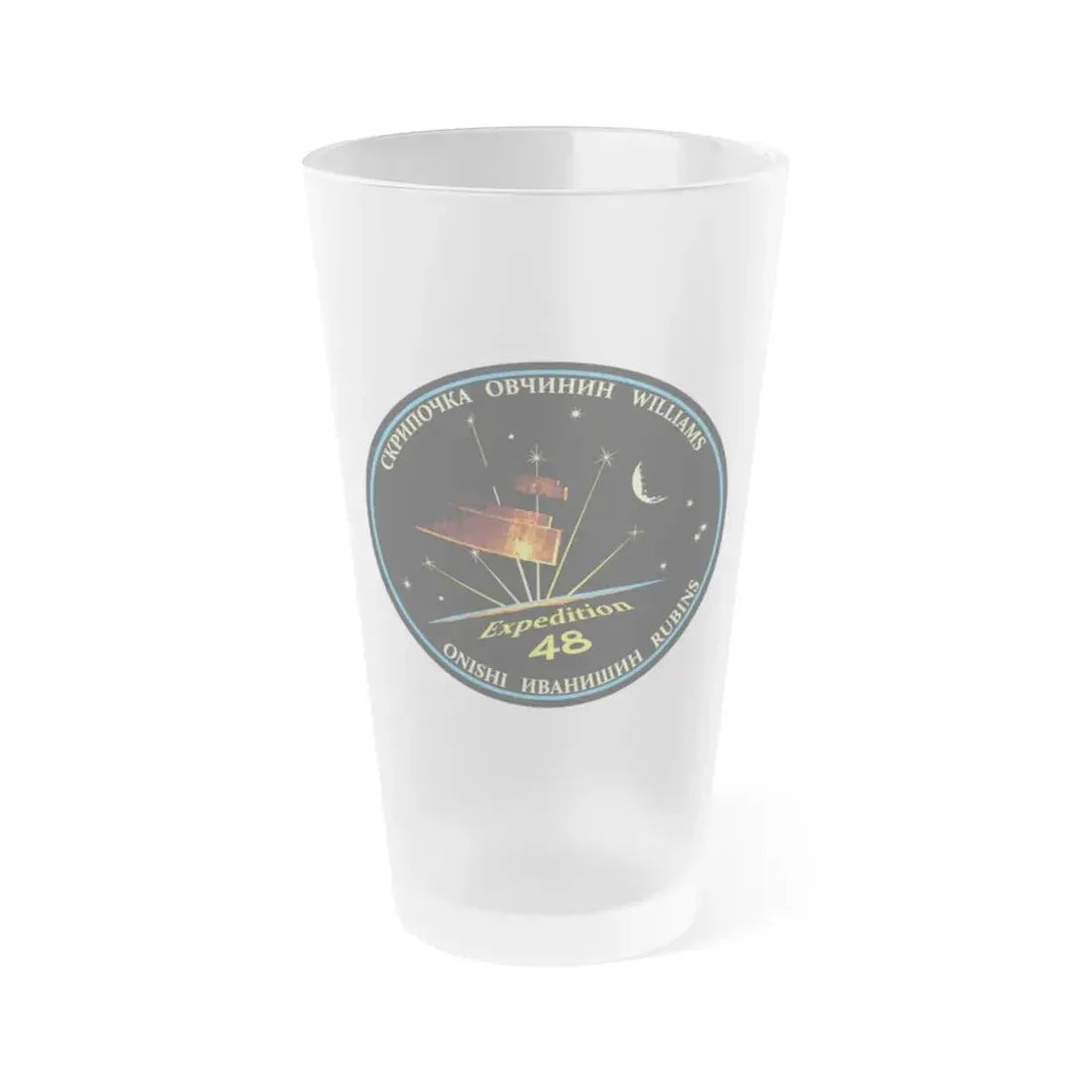 ISS Expedition 48 (NASA) Frosted Pint Glass 16oz Default Title - Go Mug Yourself