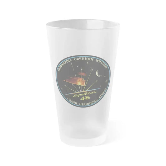 ISS Expedition 48 (NASA) Frosted Pint Glass 16oz Default Title - Go Mug Yourself