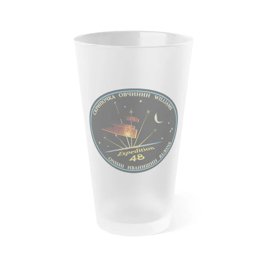 ISS Expedition 48 (NASA) Frosted Pint Glass 16oz-Go Mug Yourself