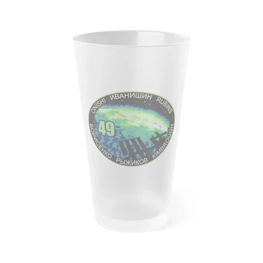 ISS Expedition 49 (NASA) Frosted Pint Glass 16oz Default Title - Go Mug Yourself