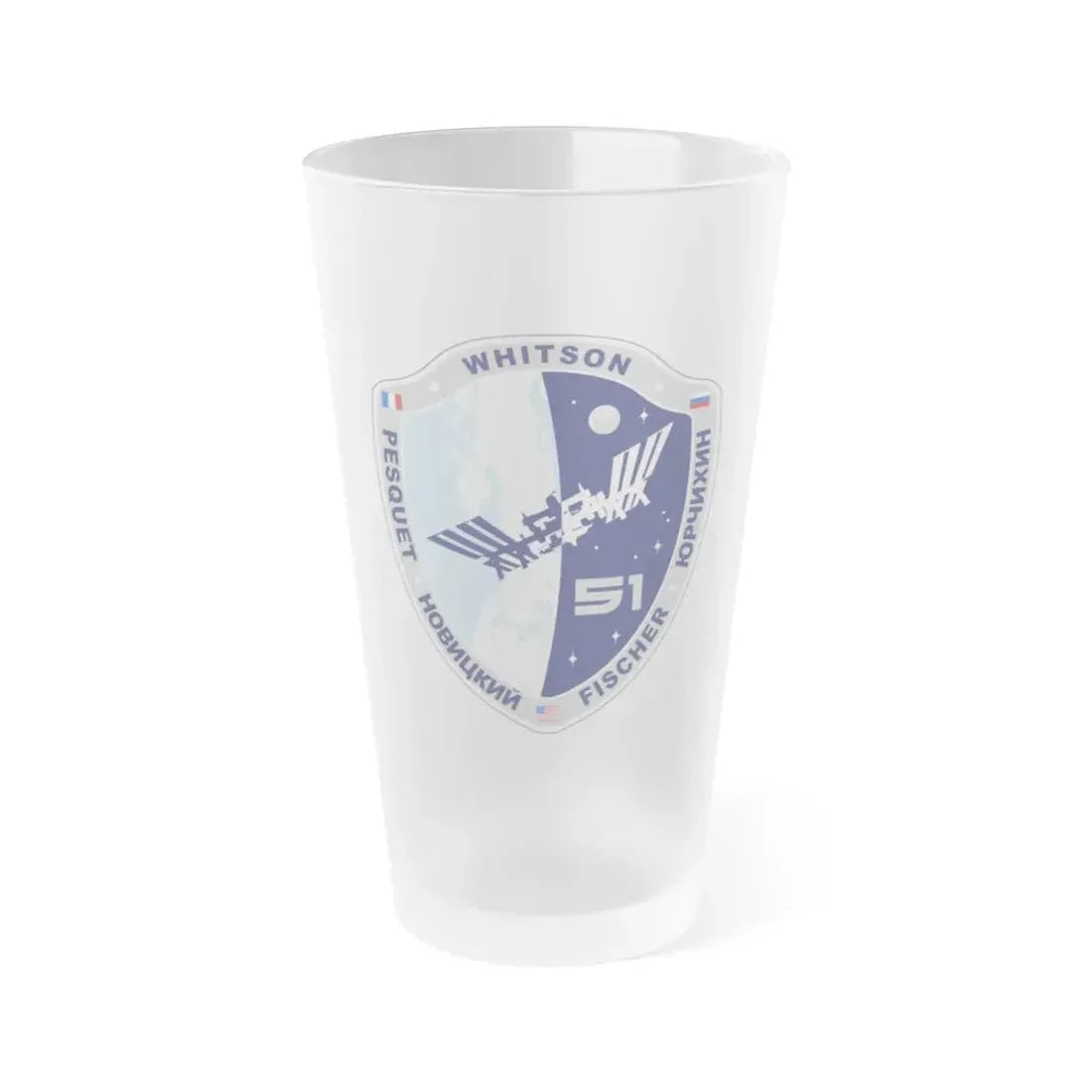 ISS Expedition 51 (NASA) Frosted Pint Glass 16oz Default Title - Go Mug Yourself