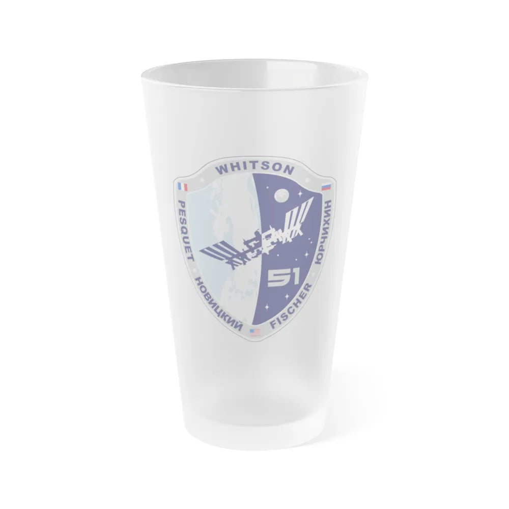 ISS Expedition 51 (NASA) Frosted Pint Glass 16oz-Go Mug Yourself