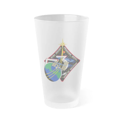 ISS Expedition 53 (NASA) Frosted Pint Glass 16oz-Go Mug Yourself