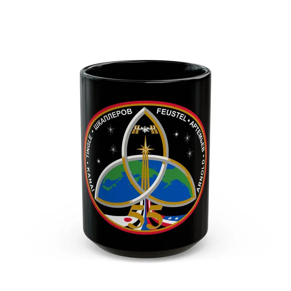 ISS Expedition 55 (NASA) Black Coffee Mug 15oz - Go Mug Yourself