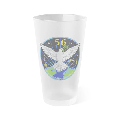 ISS Expedition 56 (NASA) Frosted Pint Glass 16oz-Go Mug Yourself