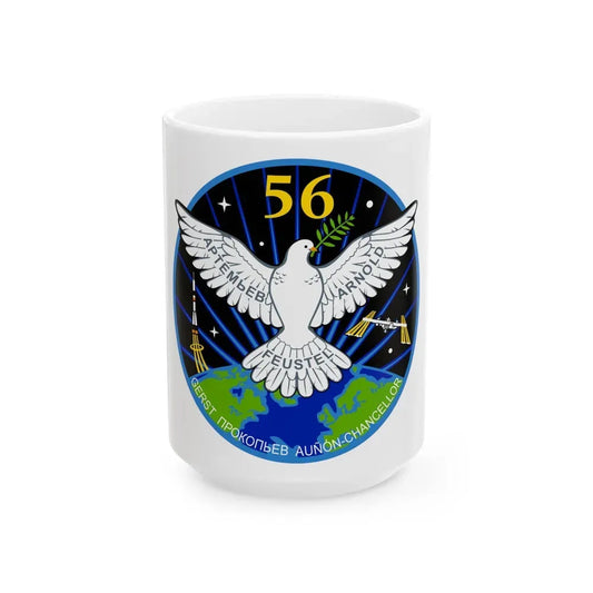 ISS Expedition 56 (NASA) White Coffee Mug 15oz - Go Mug Yourself