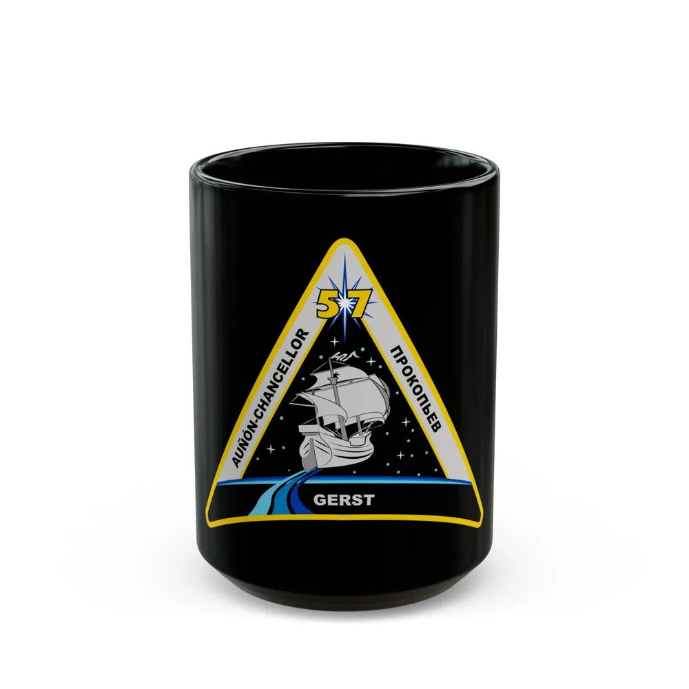 ISS Expedition 57 (NASA) Black Coffee Mug-15oz-Go Mug Yourself