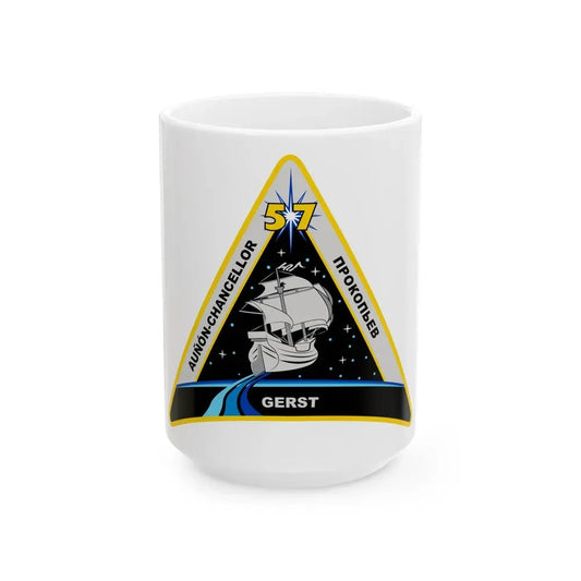ISS Expedition 57 (NASA) White Coffee Mug 15oz - Go Mug Yourself