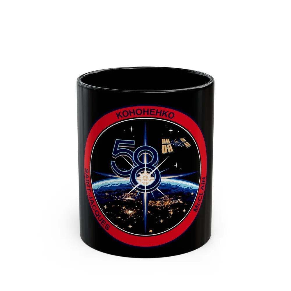 ISS Expedition 58 (NASA) Black Coffee Mug-11oz-Go Mug Yourself