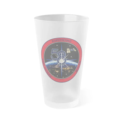ISS Expedition 58 (NASA) Frosted Pint Glass 16oz Default Title - Go Mug Yourself