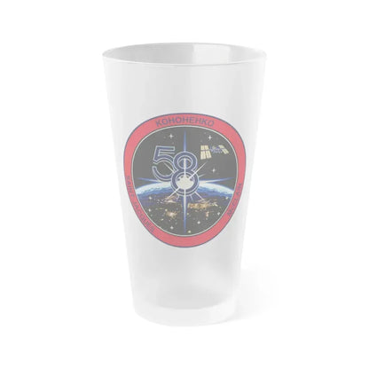 ISS Expedition 58 (NASA) Frosted Pint Glass 16oz Default Title - Go Mug Yourself