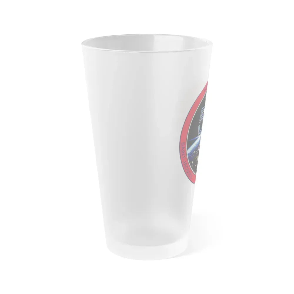 ISS Expedition 58 (NASA) Frosted Pint Glass 16oz - Go Mug Yourself