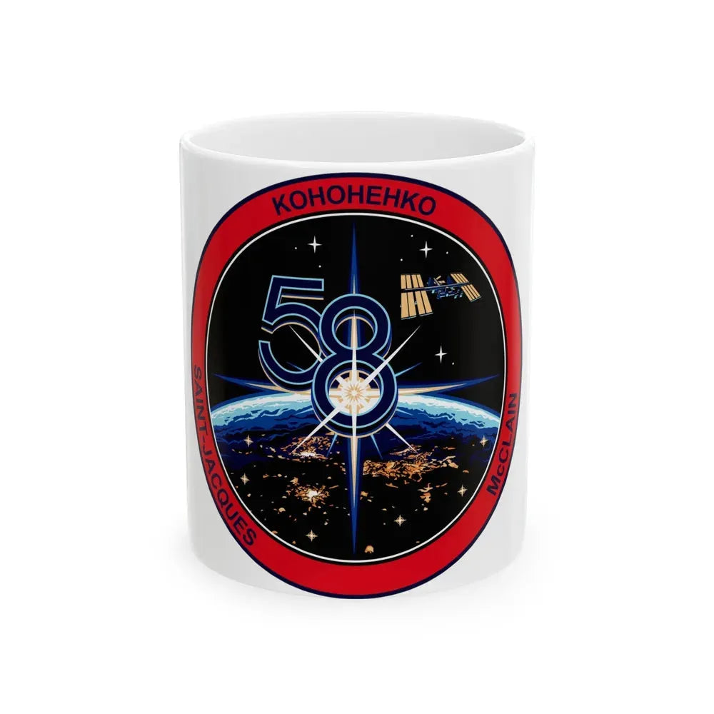 ISS Expedition 58 (NASA) White Coffee Mug 11oz - Go Mug Yourself