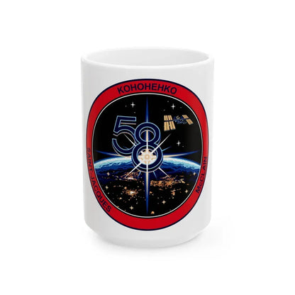 ISS Expedition 58 (NASA) White Coffee Mug 15oz - Go Mug Yourself