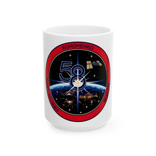 ISS Expedition 58 (NASA) White Coffee Mug 15oz - Go Mug Yourself
