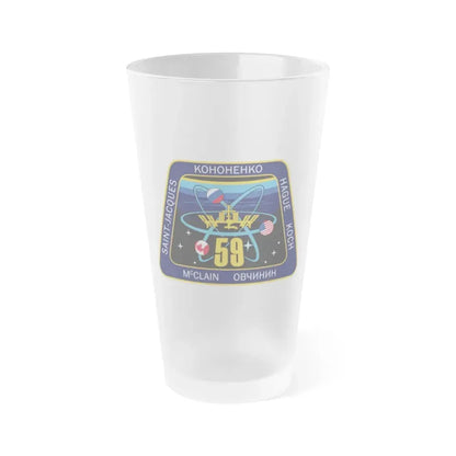 ISS Expedition 59 (NASA) Frosted Pint Glass 16oz Default Title - Go Mug Yourself