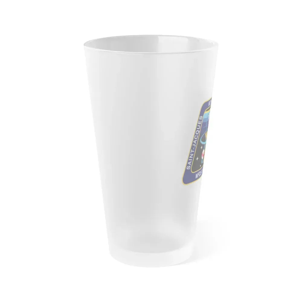 ISS Expedition 59 (NASA) Frosted Pint Glass 16oz - Go Mug Yourself