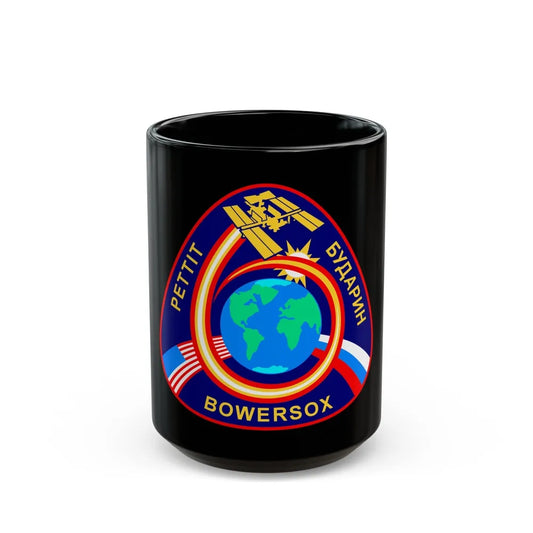 ISS Expedition 6 (NASA) Black Coffee Mug-15oz-Go Mug Yourself