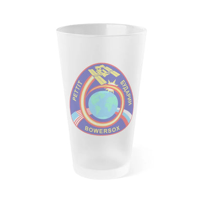 ISS Expedition 6 (NASA) Frosted Pint Glass 16oz-Go Mug Yourself