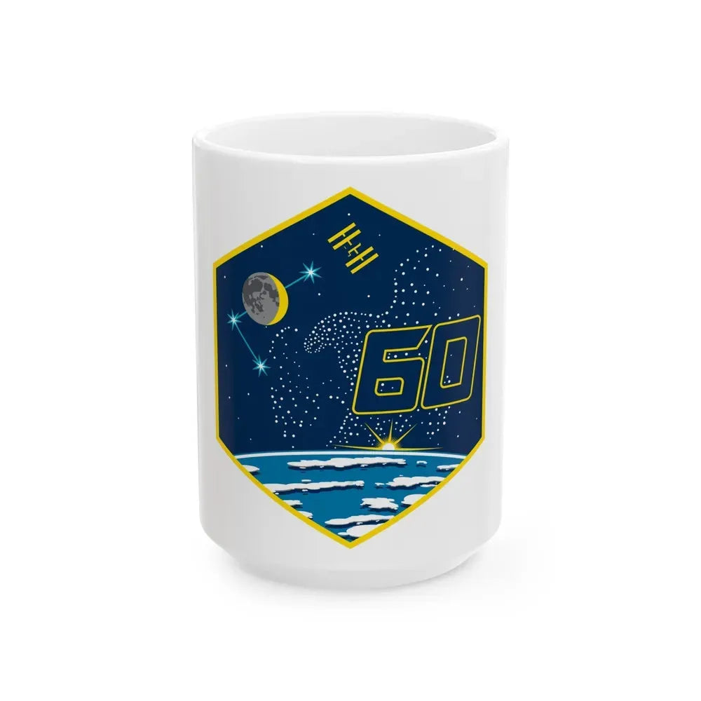 ISS Expedition 60 (NASA) White Coffee Mug 15oz - Go Mug Yourself
