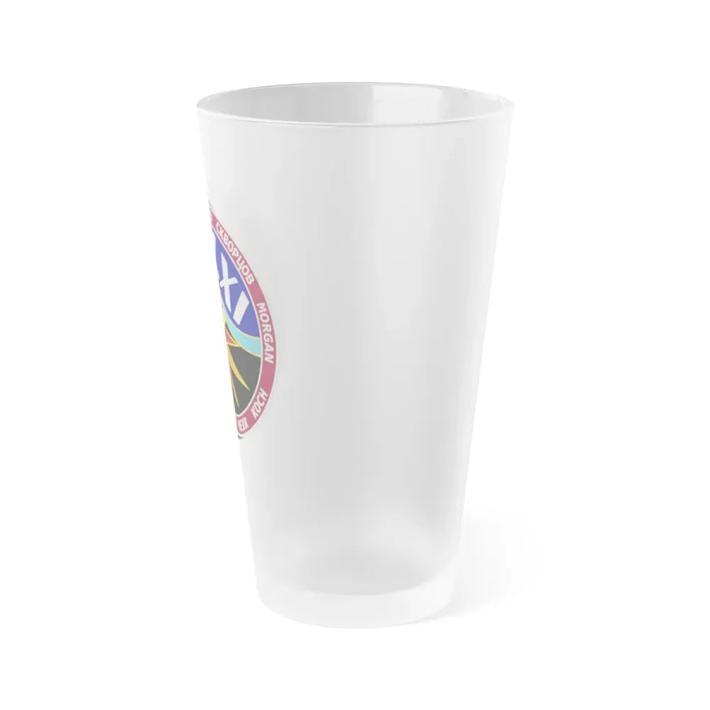ISS Expedition 61 (NASA) Frosted Pint Glass 16oz - Go Mug Yourself