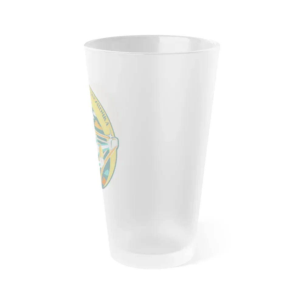 ISS Expedition 62 (NASA) Frosted Pint Glass 16oz - Go Mug Yourself