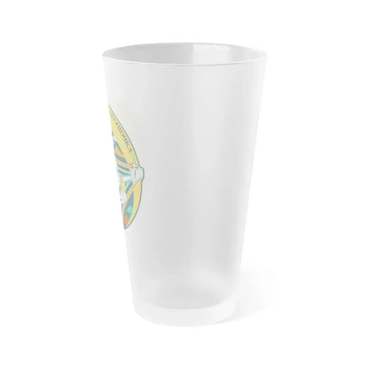 ISS Expedition 62 (NASA) Frosted Pint Glass 16oz - Go Mug Yourself
