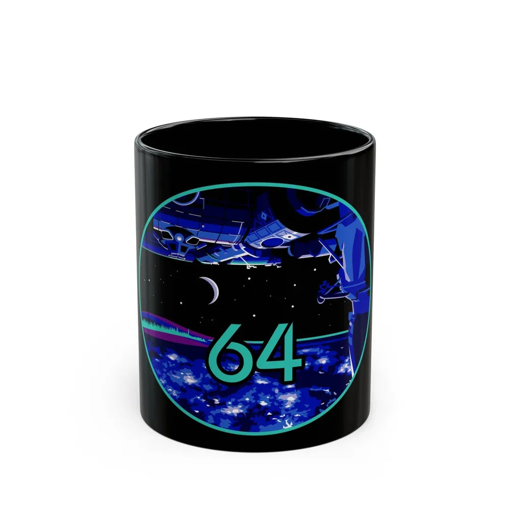 ISS Expedition 64 (NASA) Black Coffee Mug-11oz-Go Mug Yourself