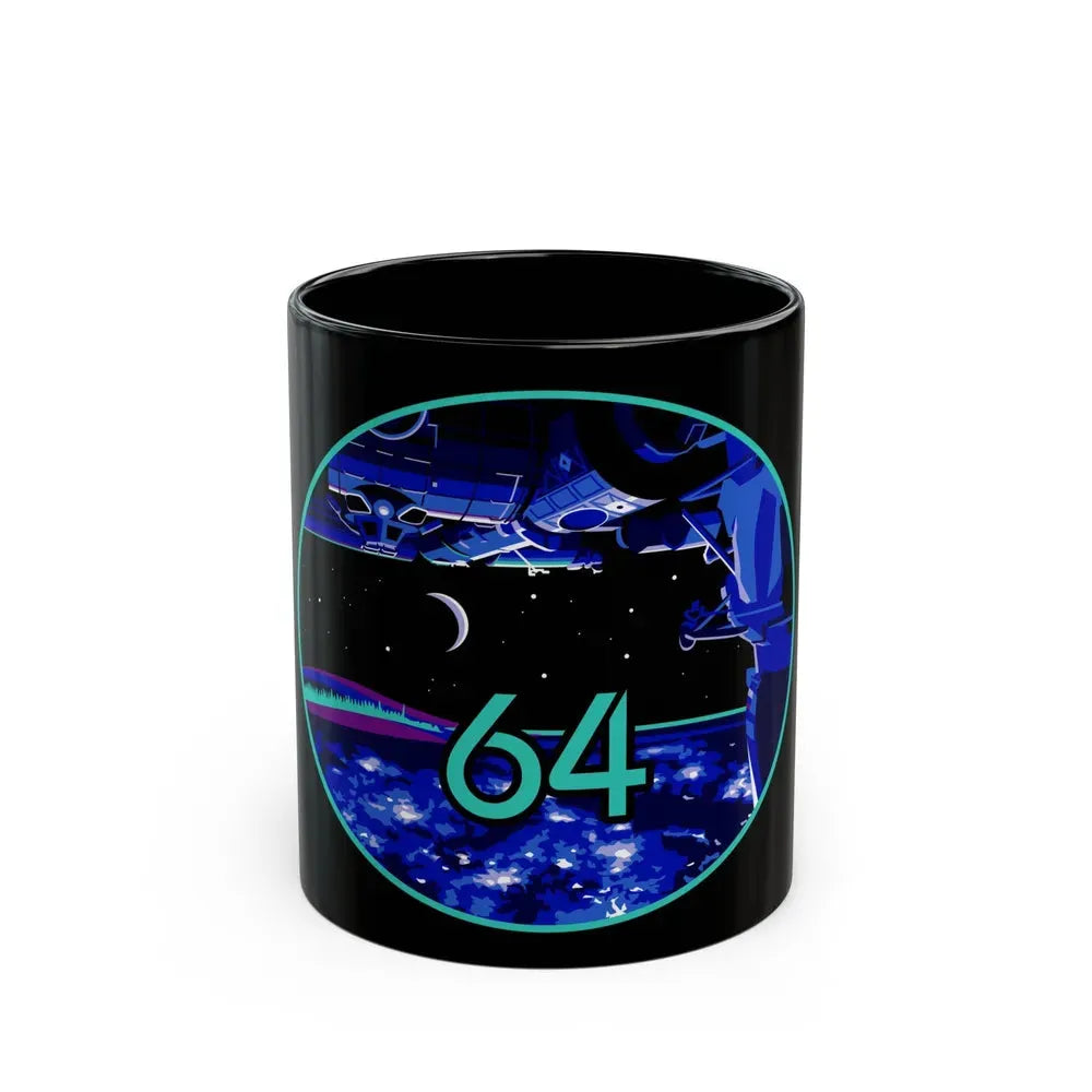 ISS Expedition 64 (NASA) Black Coffee Mug 11oz - Go Mug Yourself