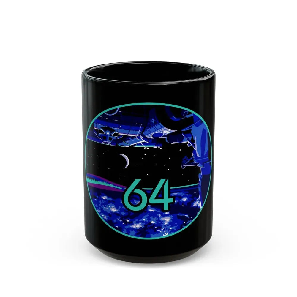 ISS Expedition 64 (NASA) Black Coffee Mug 15oz - Go Mug Yourself