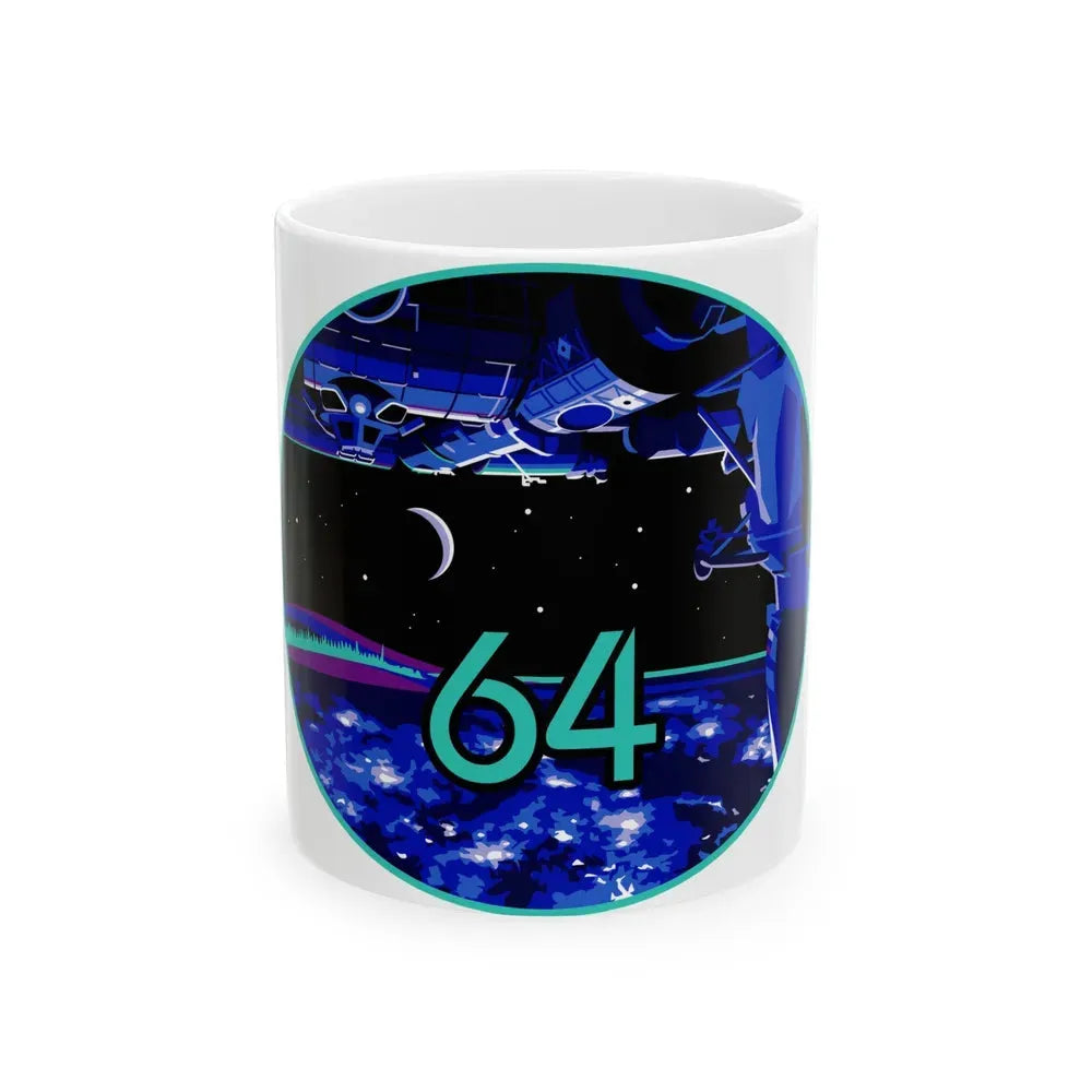 ISS Expedition 64 (NASA) White Coffee Mug 11oz - Go Mug Yourself
