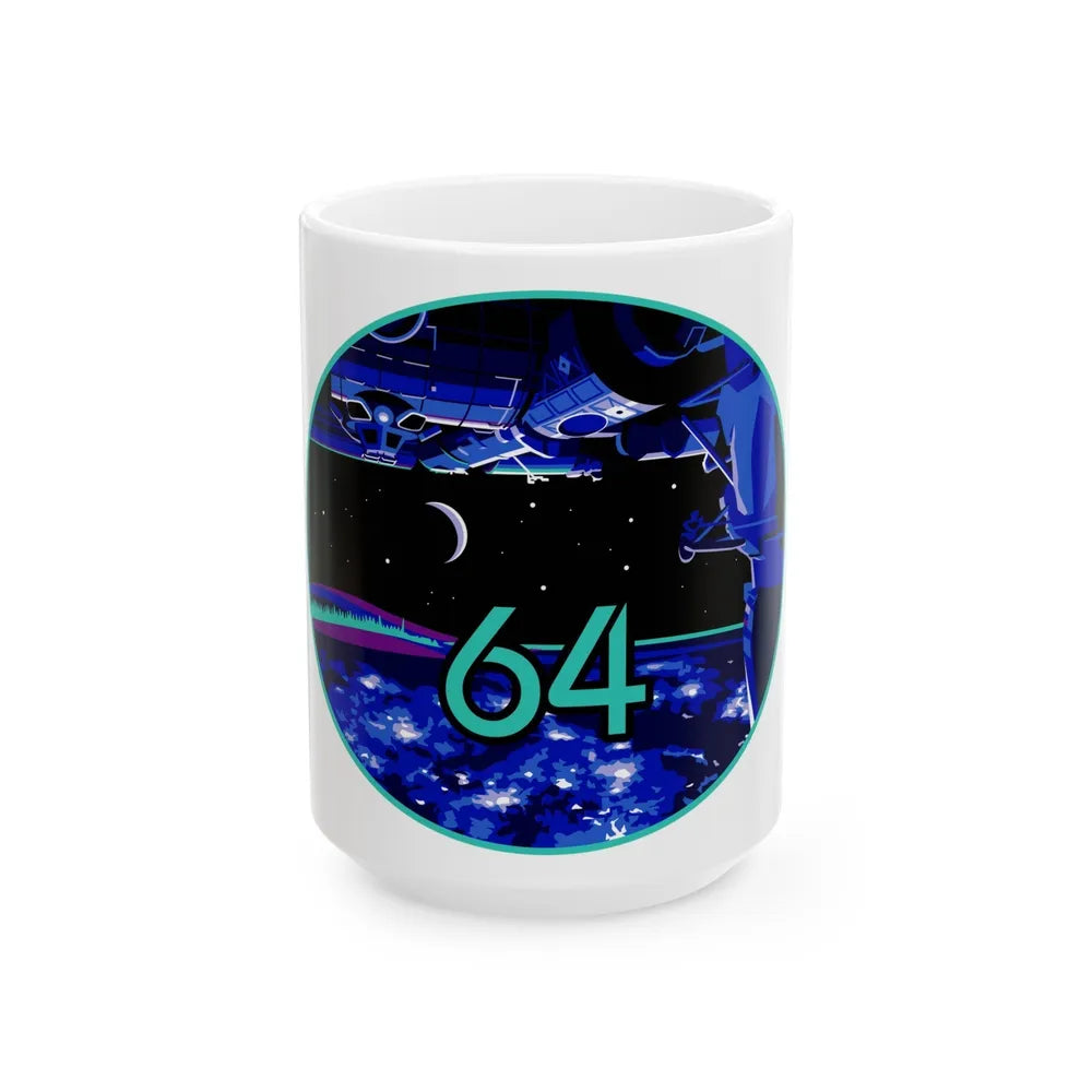 ISS Expedition 64 (NASA) White Coffee Mug-15oz-Go Mug Yourself