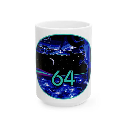 ISS Expedition 64 (NASA) White Coffee Mug 15oz - Go Mug Yourself
