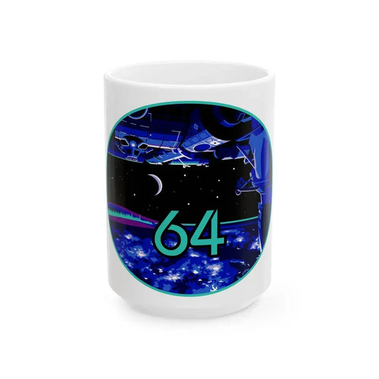 ISS Expedition 64 (NASA) White Coffee Mug 15oz - Go Mug Yourself
