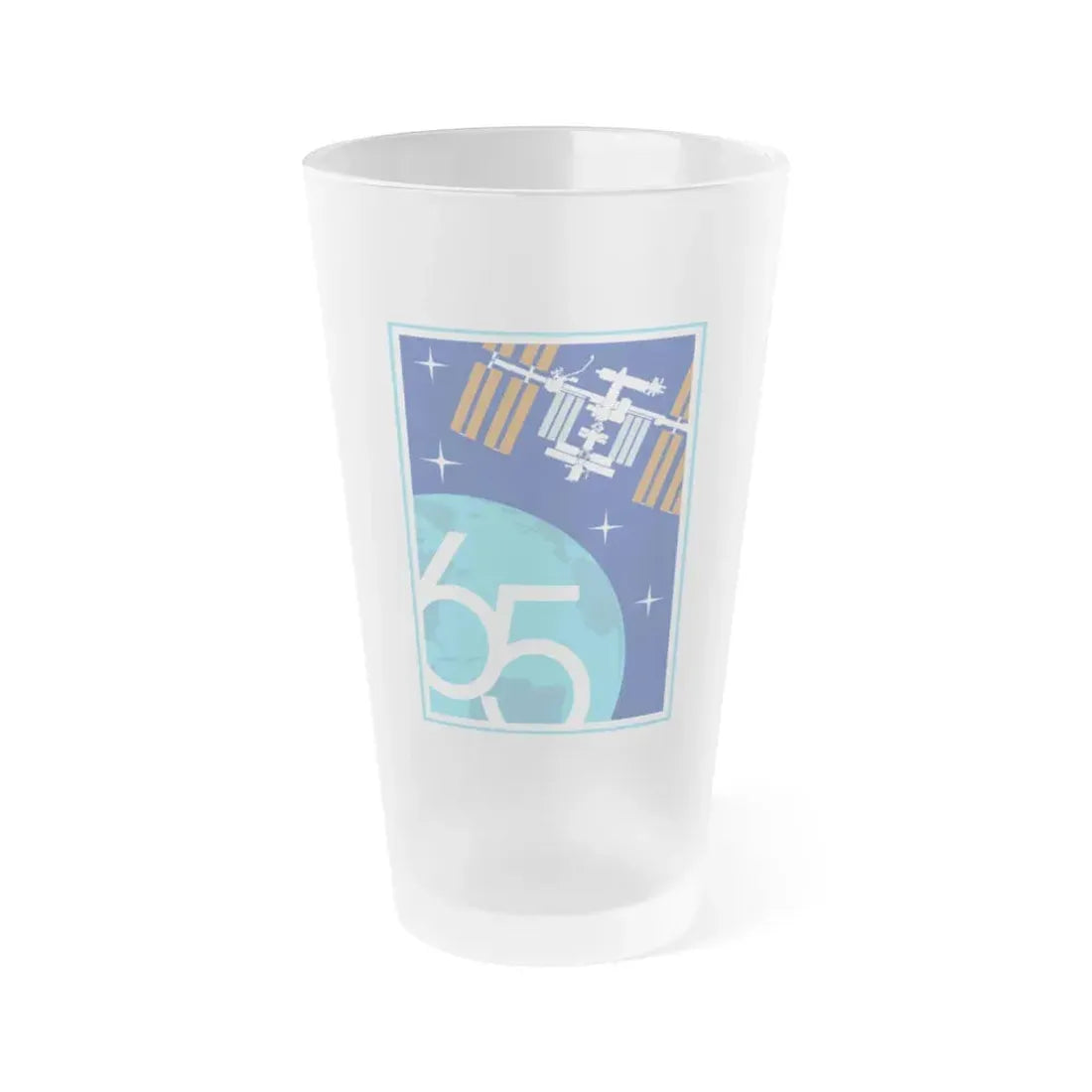 ISS Expedition 65 (NASA) Frosted Pint Glass 16oz Default Title - Go Mug Yourself