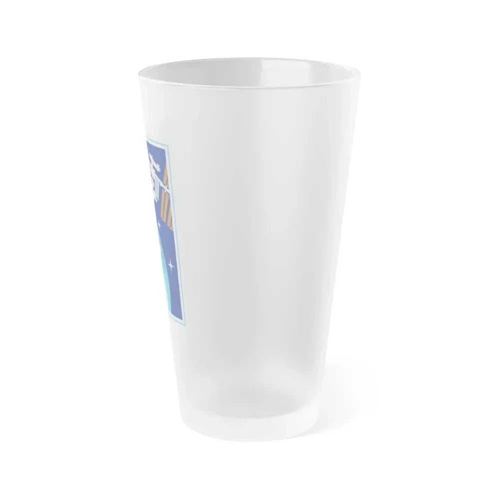 ISS Expedition 65 (NASA) Frosted Pint Glass 16oz - Go Mug Yourself