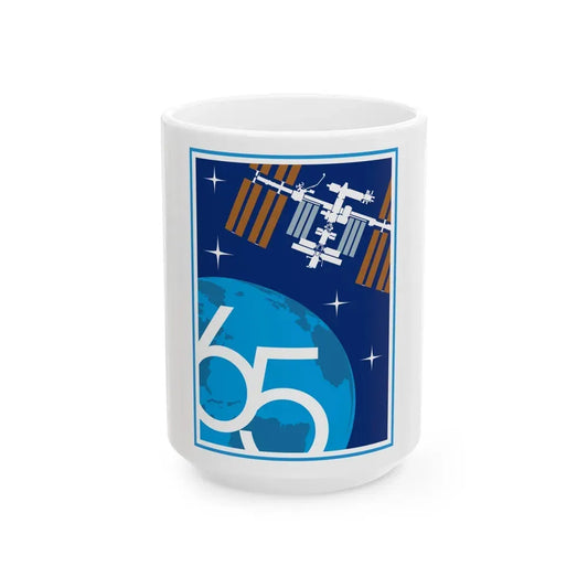 ISS Expedition 65 (NASA) White Coffee Mug 15oz - Go Mug Yourself