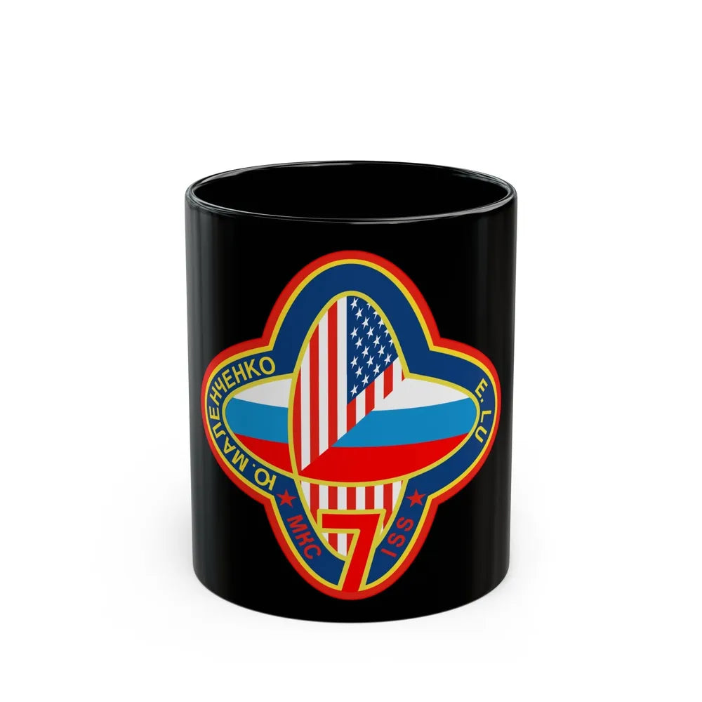 ISS Expedition 7 (NASA) Black Coffee Mug-11oz-Go Mug Yourself