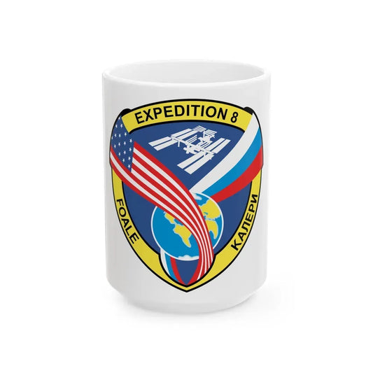 ISS Expedition 8 (NASA) White Coffee Mug 15oz - Go Mug Yourself
