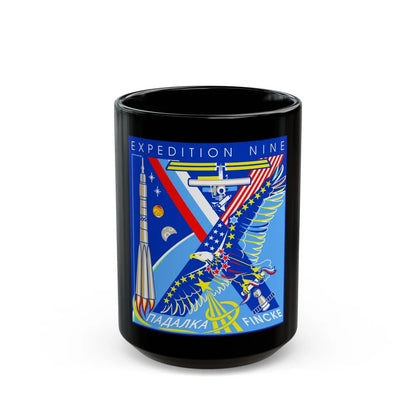 ISS Expedition 9 (NASA) Black Coffee Mug-15oz-Go Mug Yourself