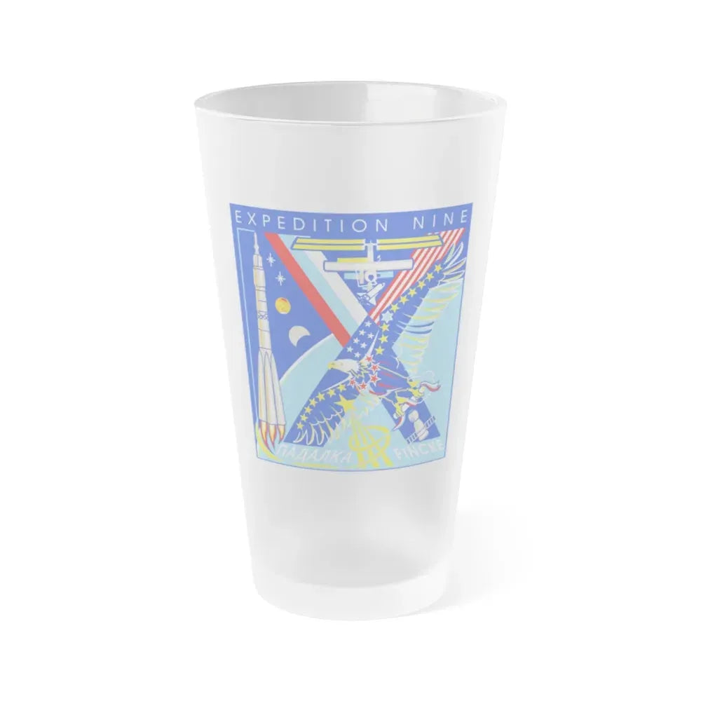 ISS Expedition 9 (NASA) Frosted Pint Glass 16oz Default Title - Go Mug Yourself