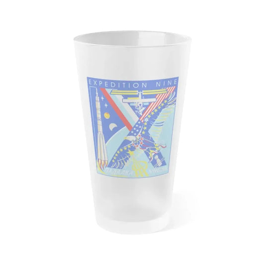 ISS Expedition 9 (NASA) Frosted Pint Glass 16oz Default Title - Go Mug Yourself