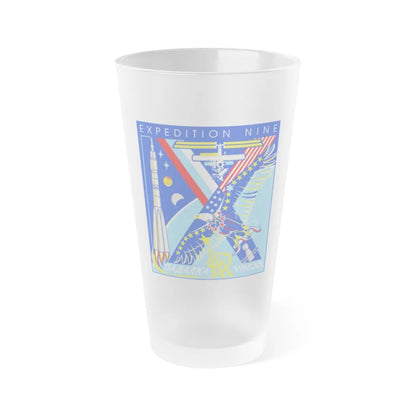 ISS Expedition 9 (NASA) Frosted Pint Glass 16oz-Go Mug Yourself